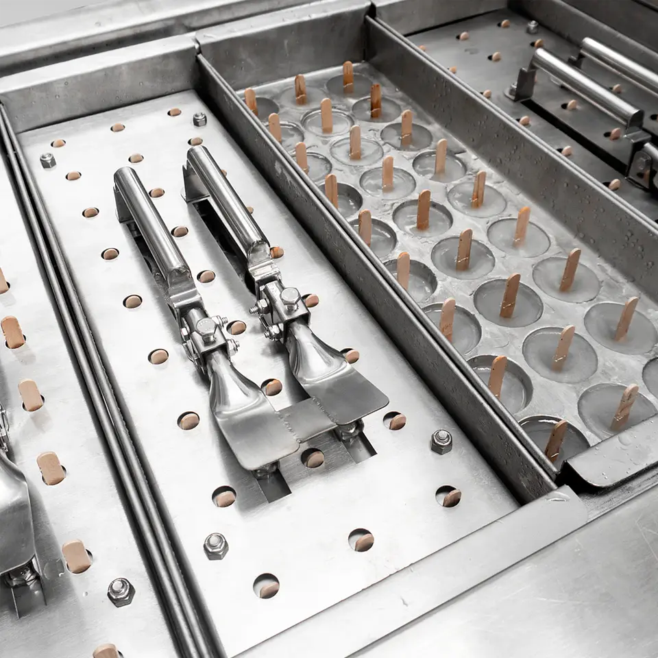 Maquina para hacer paletas salmuera sencilla x4 moldes 6