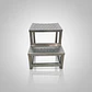 Escalera Industrial de 2 Peldaños en Acero Inoxidable Antideslizante - Miniatura 3