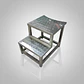 Escalera Industrial de 2 Peldaños en Acero Inoxidable Antideslizante - Miniatura 1