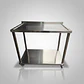 Mesa de Trabajo en Acero Inoxidable con Entrepaño y Ruedas (Con Salpicadero) - Miniatura 2