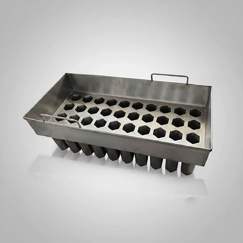 Molde para Paleta Hexagonal Tipo Turrón en Acero Inoxidable