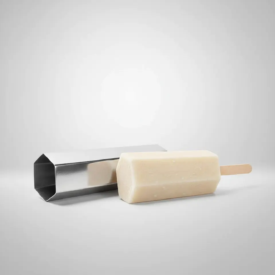 Molde para Paleta Hexagonal Tipo Turrón en Acero Inoxidable 2