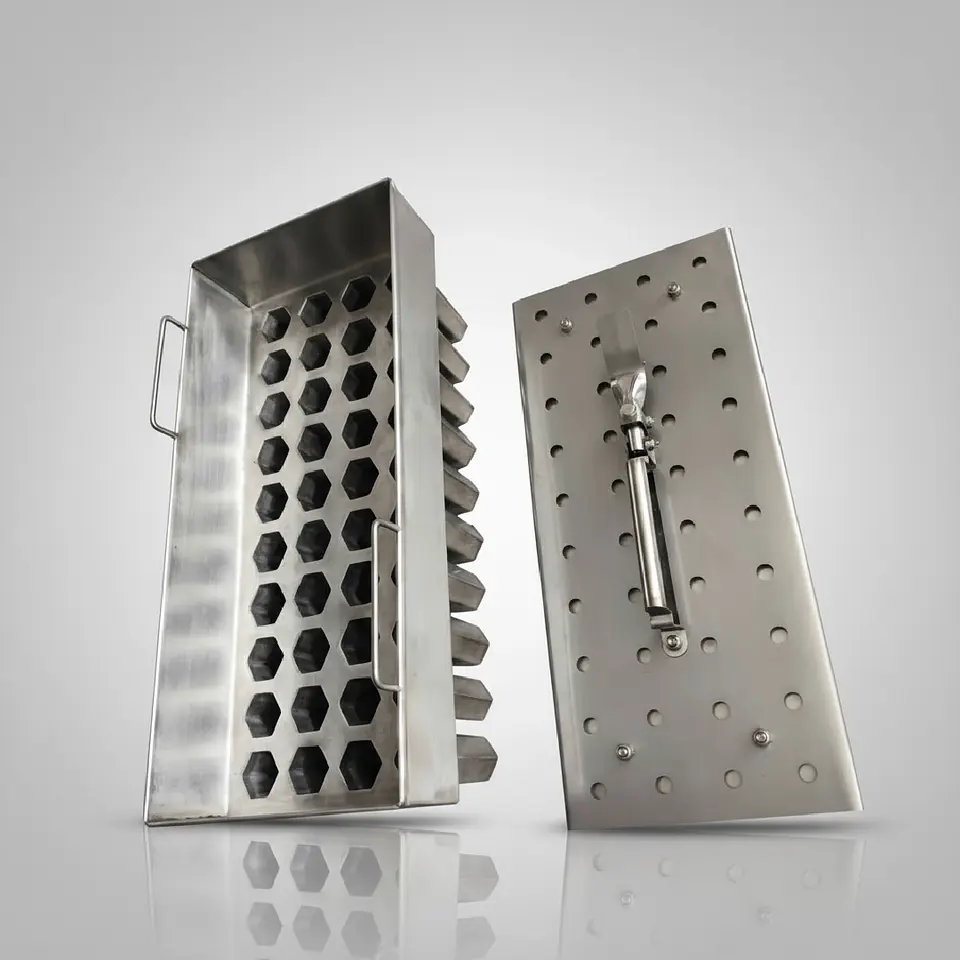 Molde para Paleta Hexagonal Tipo Turrón en Acero Inoxidable 5