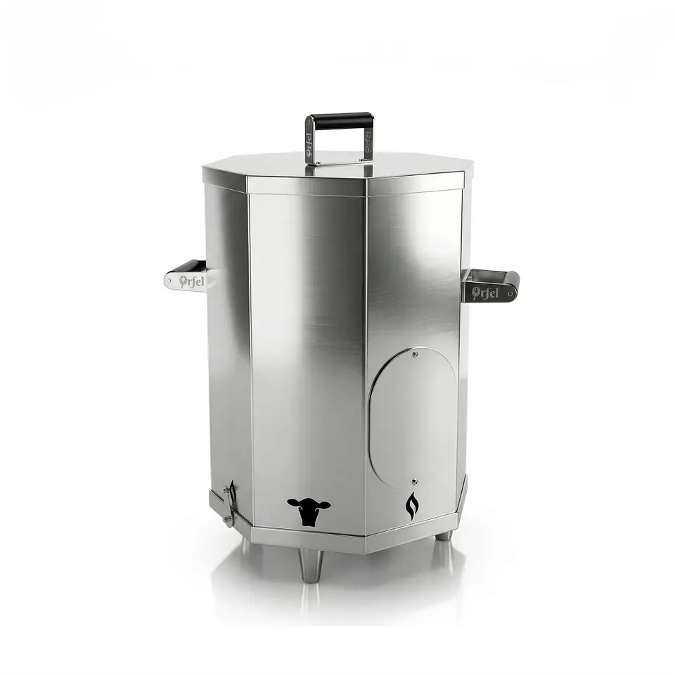 Barril para Asado en Acero Inoxidable | Asador Metálico para Carnes y BBQ 4
