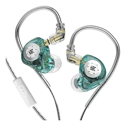 Audífonos KZ EDX Pro Hifi IEM Cyan 1DD | Con Micrófono