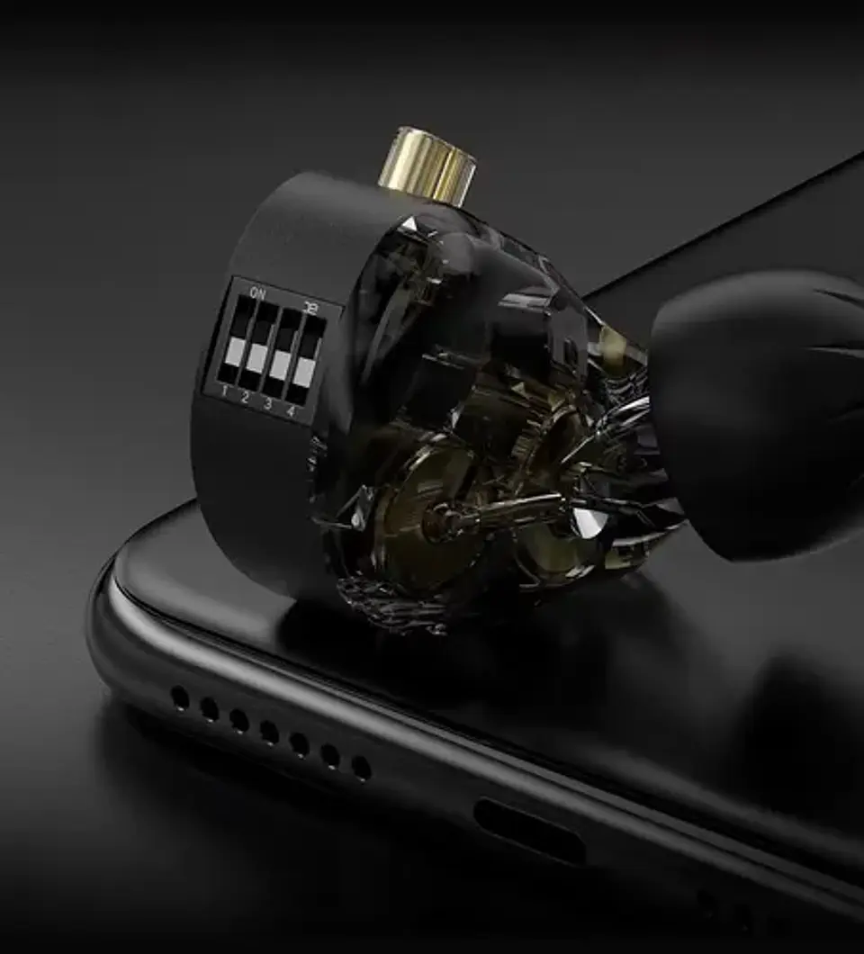 Audífonos KZ Pisces Hifi Dual Driver Switches | Cable USB-C 7