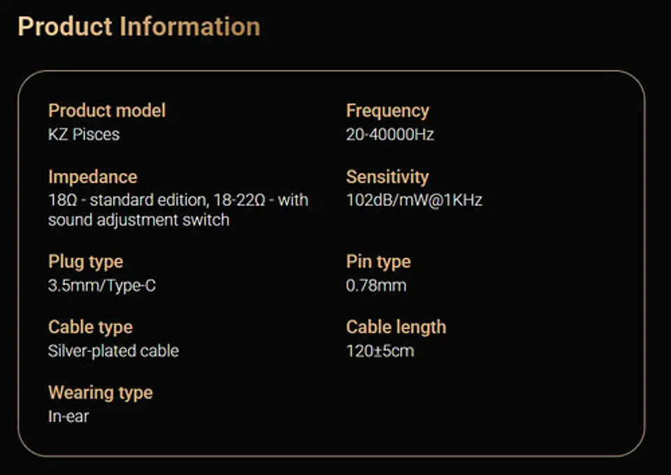 Audífonos KZ Pisces Hifi Dual Driver Switches | Cable USB-C 8