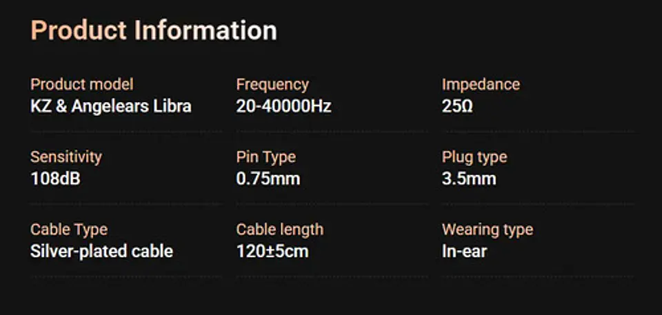 Audífonos KZ Libra Hifi Balanced Version 1DD | Sin Micrófono 9