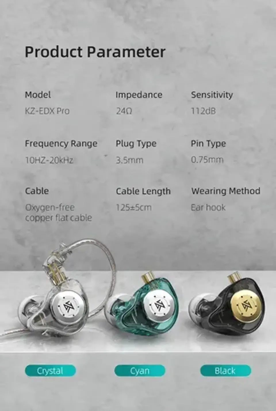 Audífonos KZ EDX Pro Hifi IEM Negro 1DD | Sin Micrófono 6