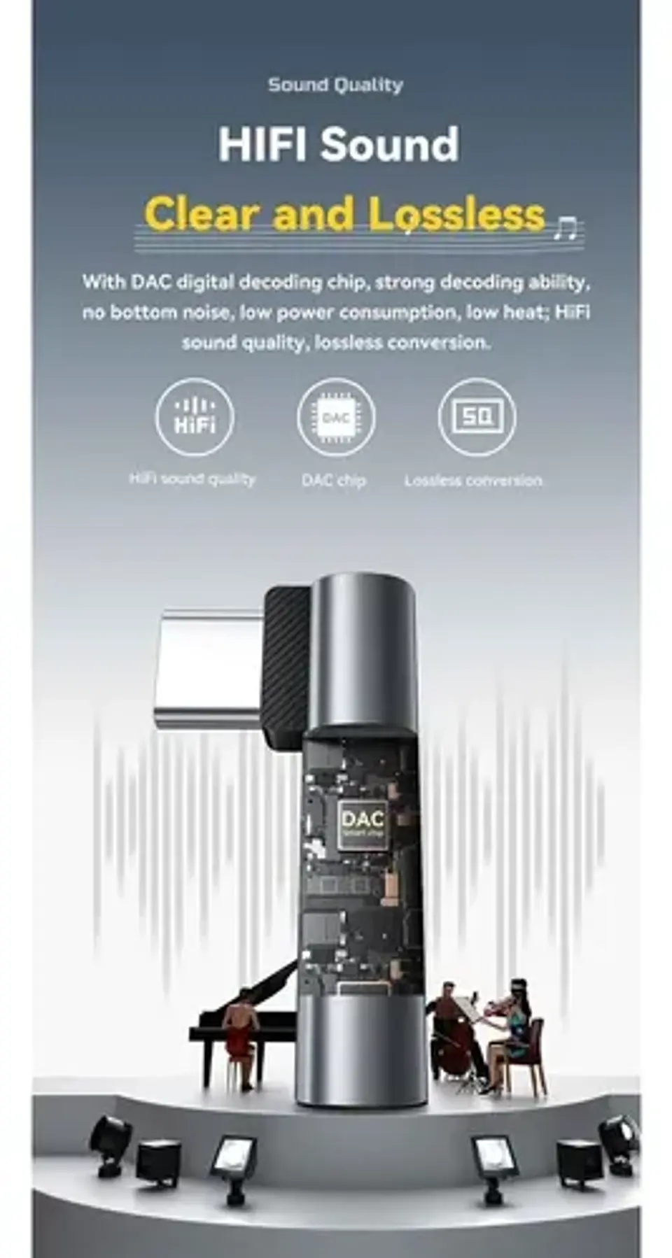 Adaptador Horizontal Audífonos Essager Jack 3.5mm Usb-c o iPhone 9