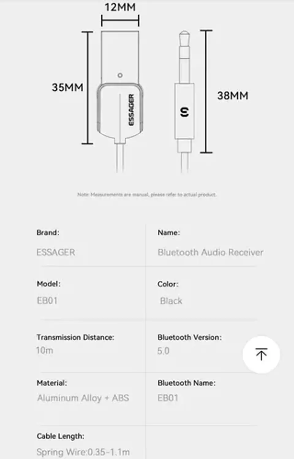 Receptor Bluetooth Essager Aux Jack 3.5mm Usb | Inearstore 9