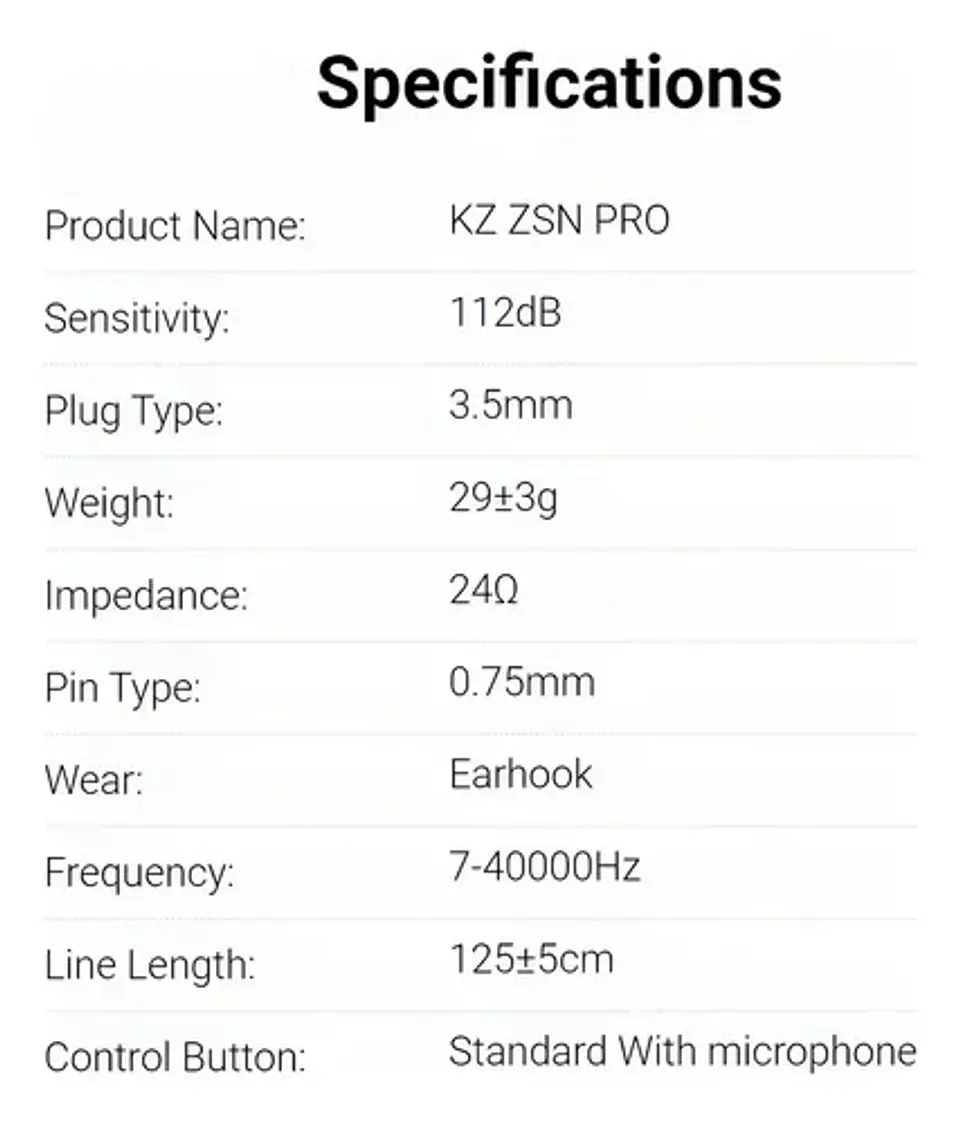 Audífonos KZ ZSN Pro HiFi IEM 1DD+1BA | Sin Micrófono 10