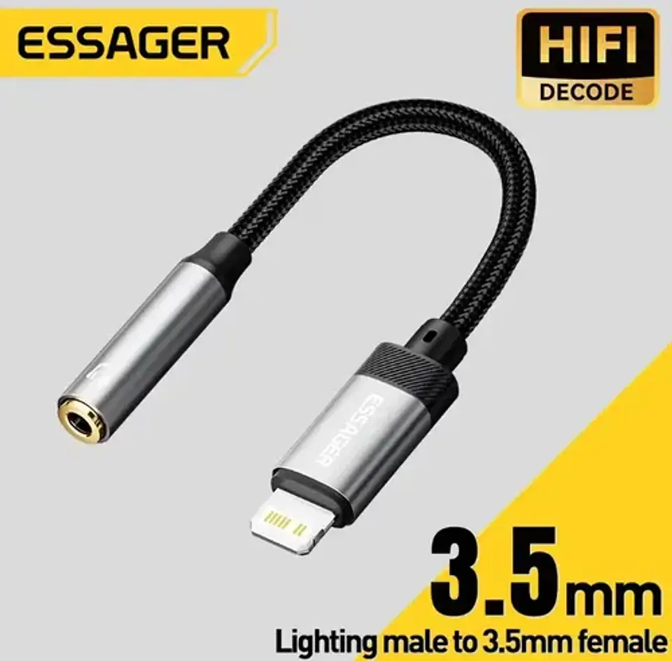 Adaptador Audífonos Essager Jack 3.5mm Usb-c o iPhone | Inearstore 9