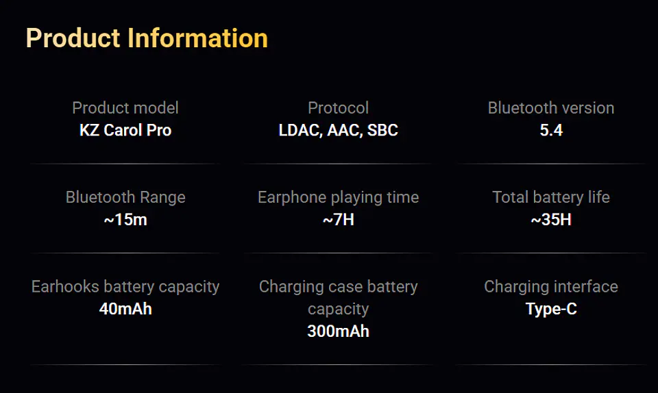 Audifonos Bluetooth KZ Carol Pro ANC | InEarStore 14