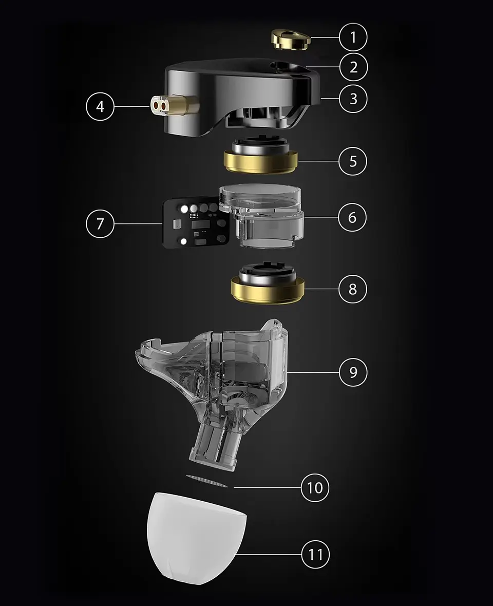 Audífonos KZ Castor Pro Harman Bass IEM 2DD | Sin Micrófono 5
