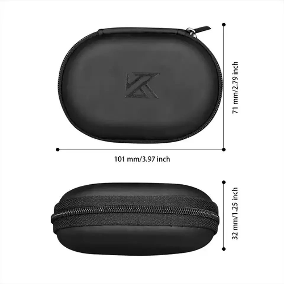 Estuche Para Audífonos In-Ear Cierre Bolsillo | KZ Black 2