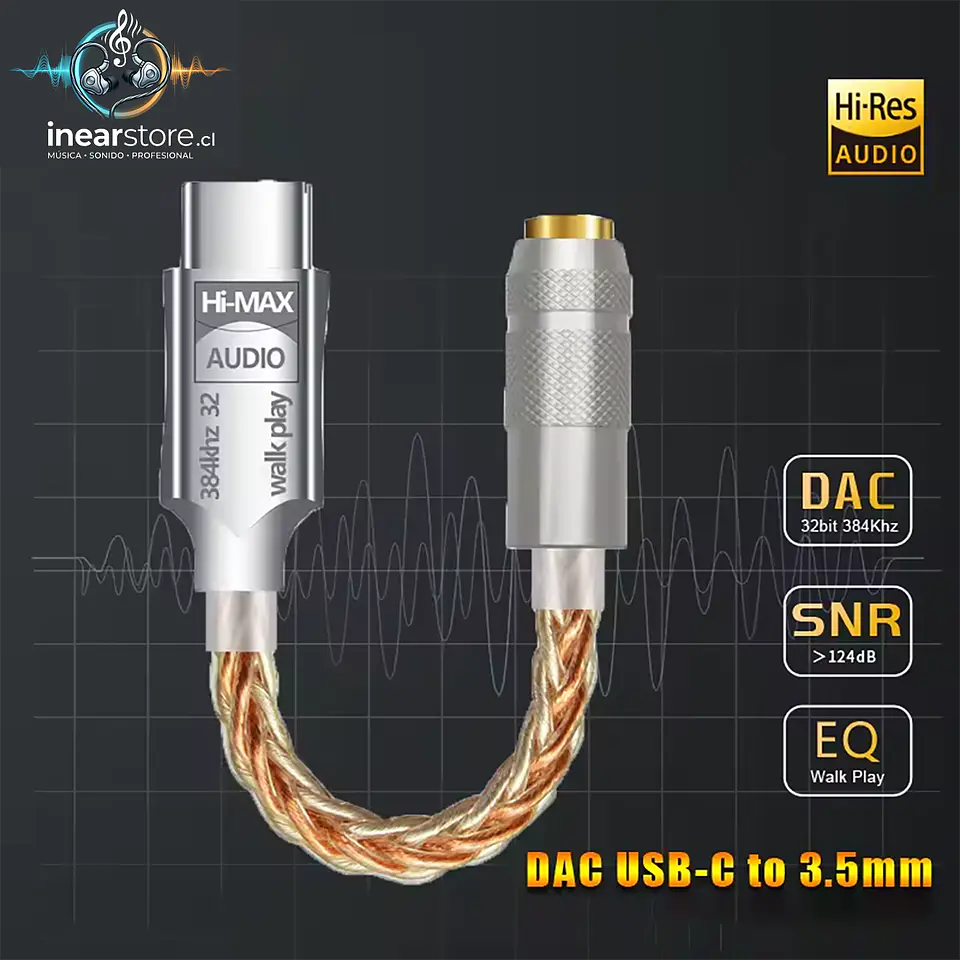 Adaptador Amplificador DAC USB-C a Jack 3.5mm Hi-Res Audio 1