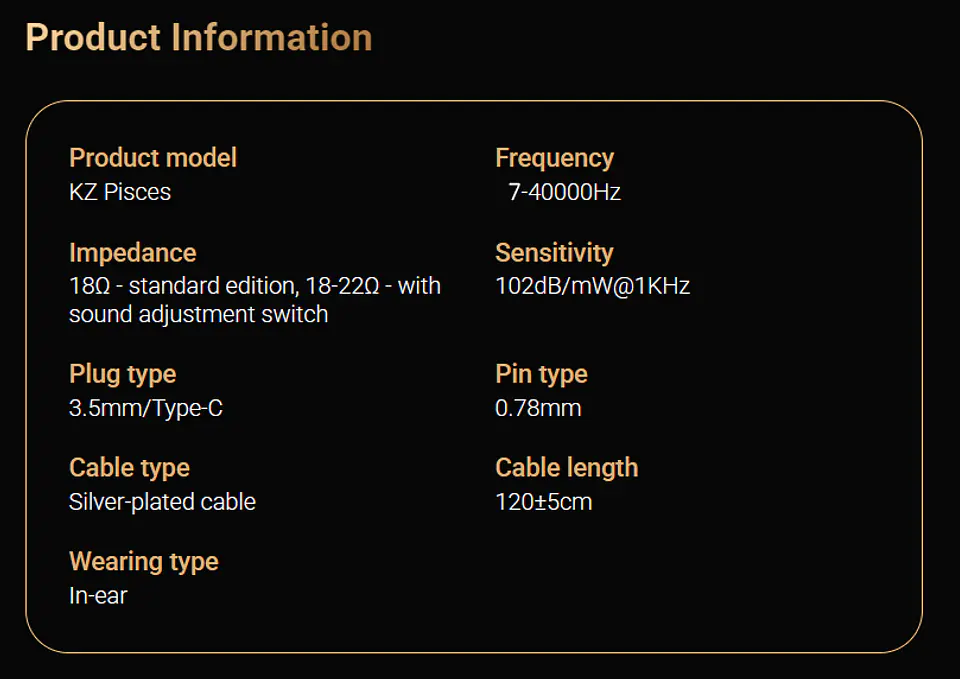 Audífonos KZ Pisces Hifi 4 Driver Switches | MIC 9