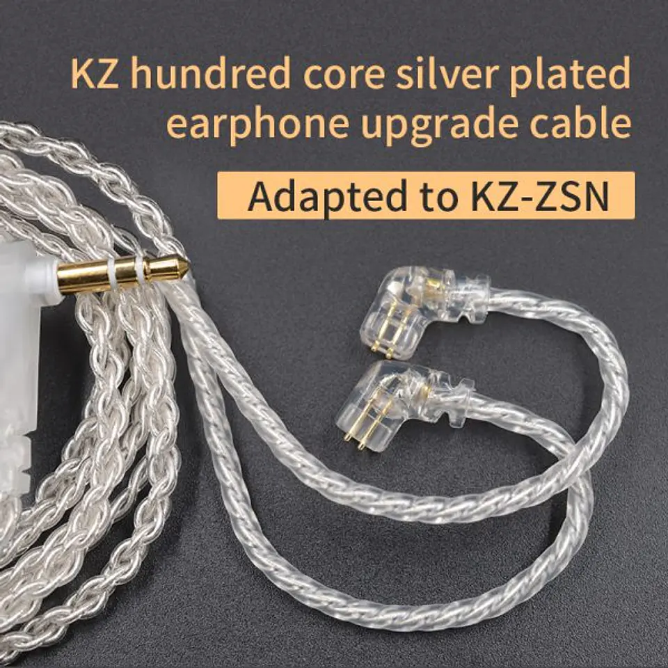 Cable Original KZ Pin C Silver Plated Jack 3.5 8