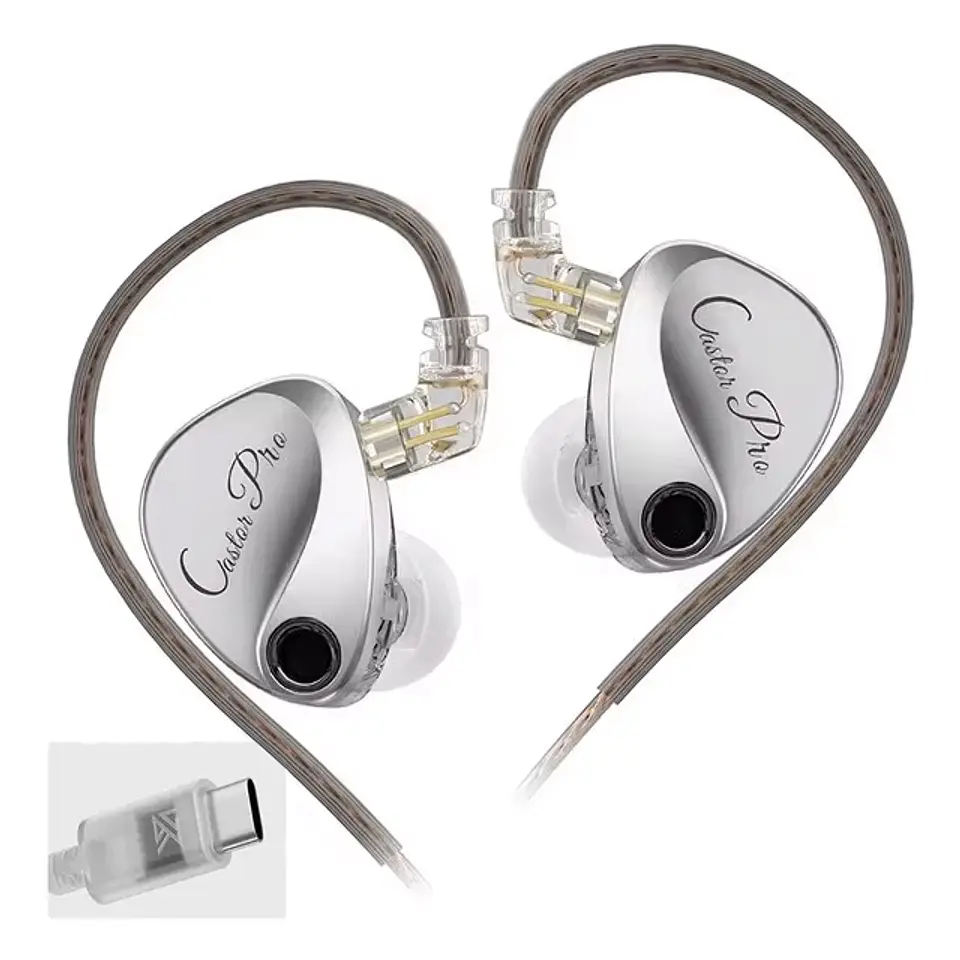 Audífonos KZ Castor Pro Harman Target IEM 4DD | USB-C MIC 1