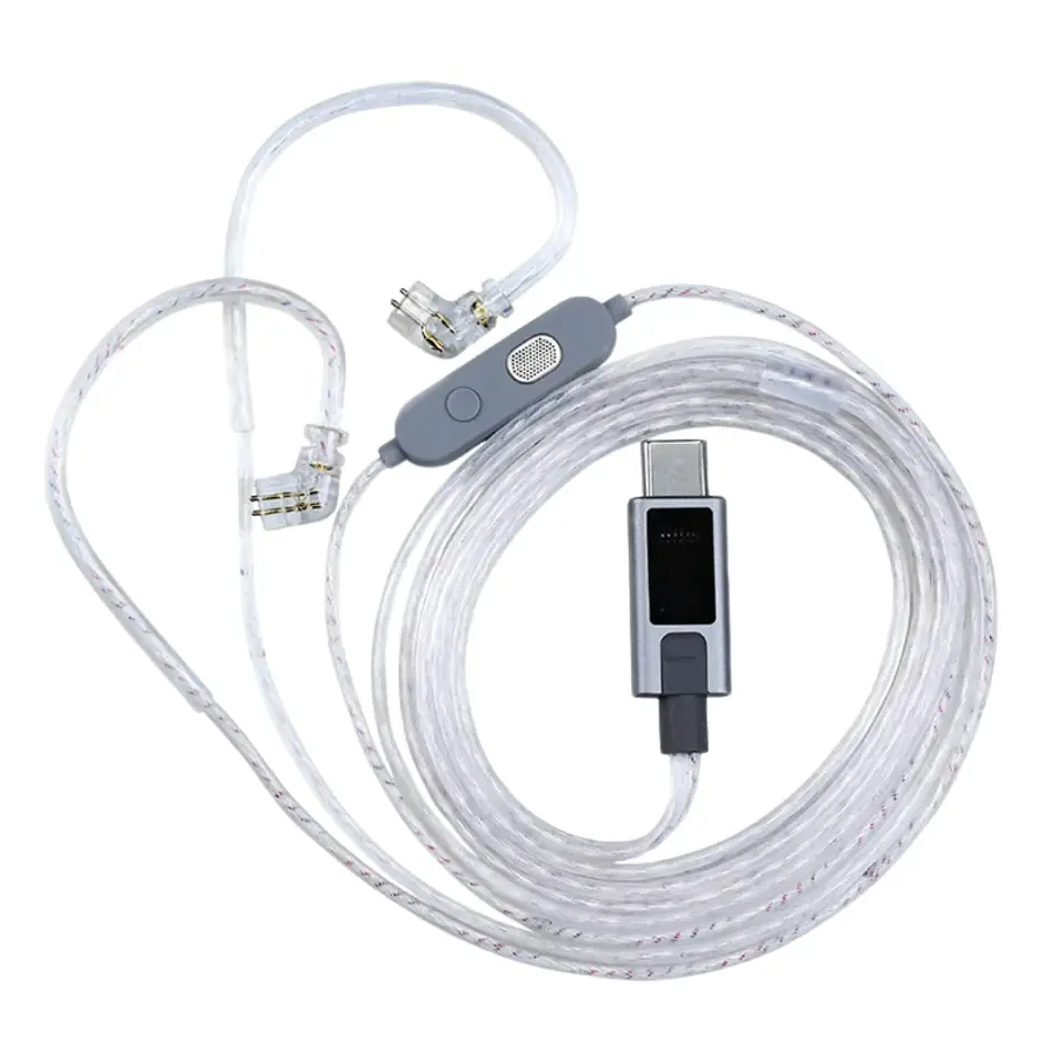 Cable KZ M2 Silver Plated USB-C con DAC y modos de Ecualización 1