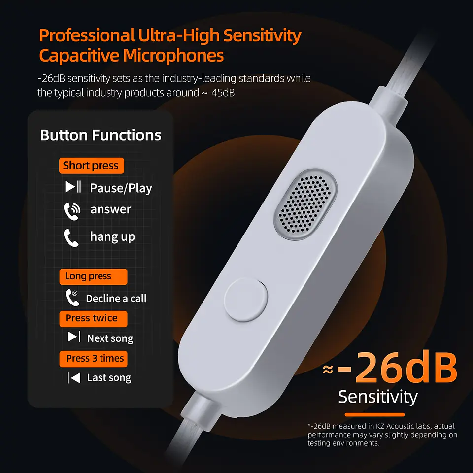 Cable KZ M2 Silver Plated USB-C con DAC y modos de Ecualización 9