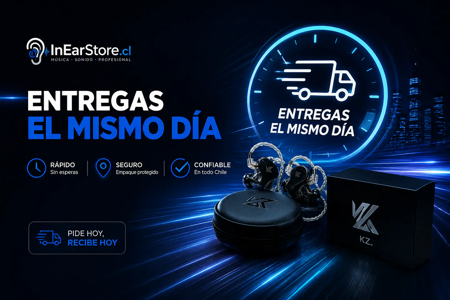 Entregas el mismo día en comunas de la Región Metropolitana para compras realizadas antes de las 11am.