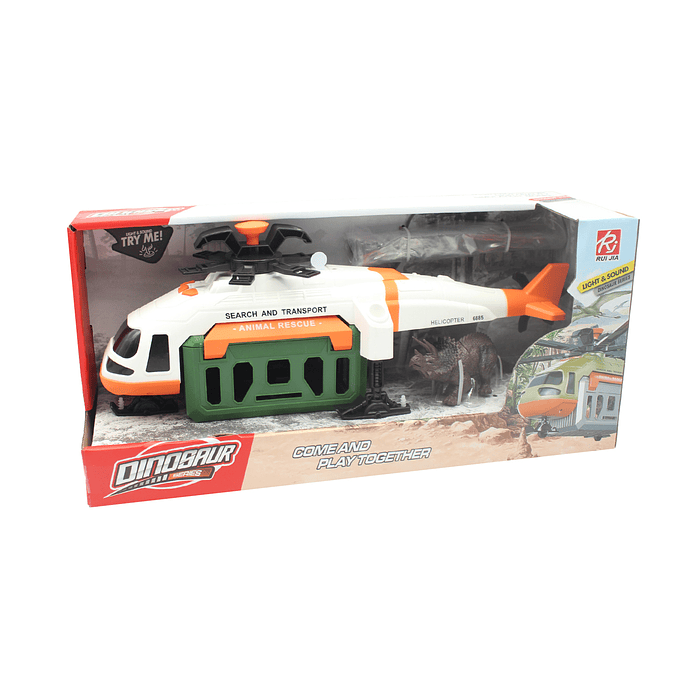 Juguete Helicóptero Transp Dinosaurio Sonido Rescate DBG1672 1