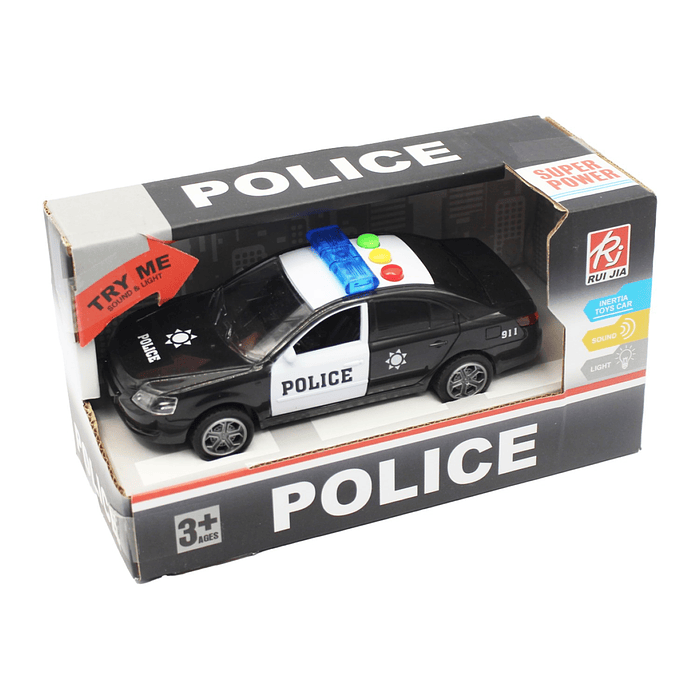 Juguete Auto Policía Patrulla Luces Sonido Fricción DBG1675 5