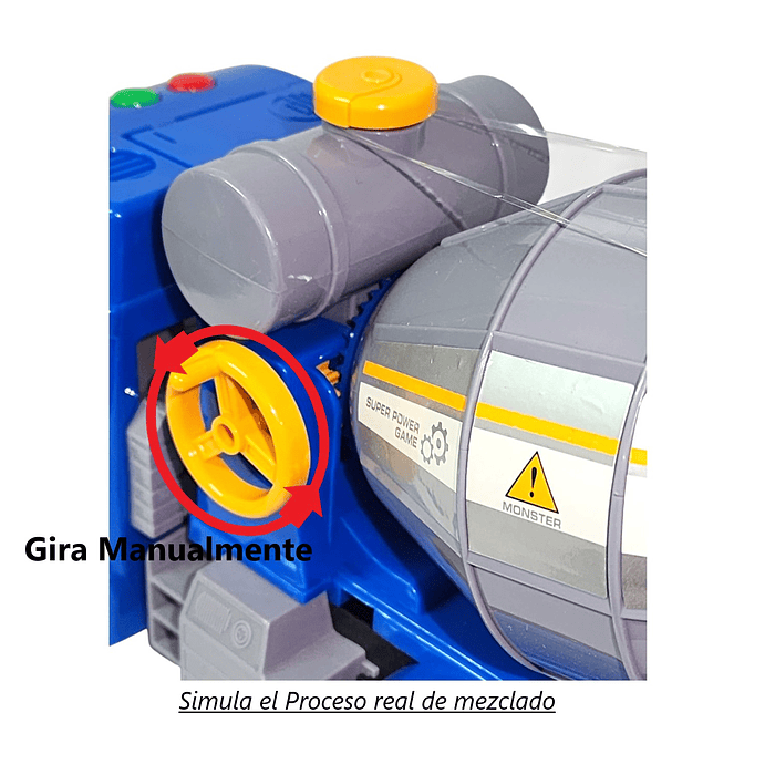 Juguete Camión Hormigonera Luz Sonido Fricción DBG1678 Azul 6