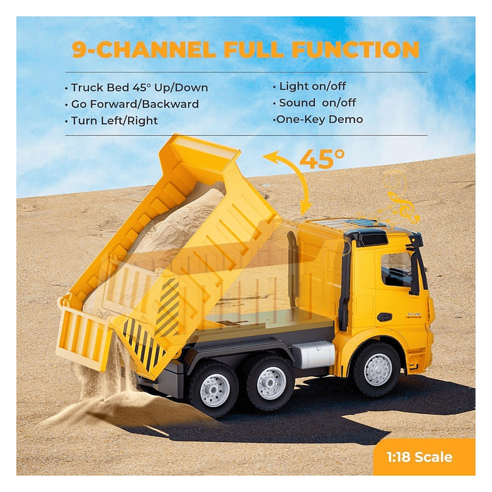 Juguete Camión Carga RC 9 Canales Batería Recargable DBG1694 6