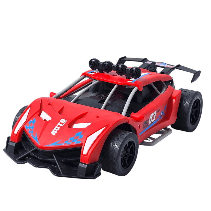 Auto de carrera RC Luz Música y Vapor Trasero DBG1759R Rojo 4