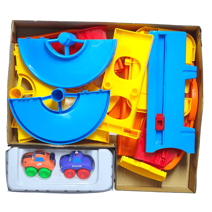 Set de Pista Estacionamiento 20pz + 2 Autos Infantil DBG1608 6