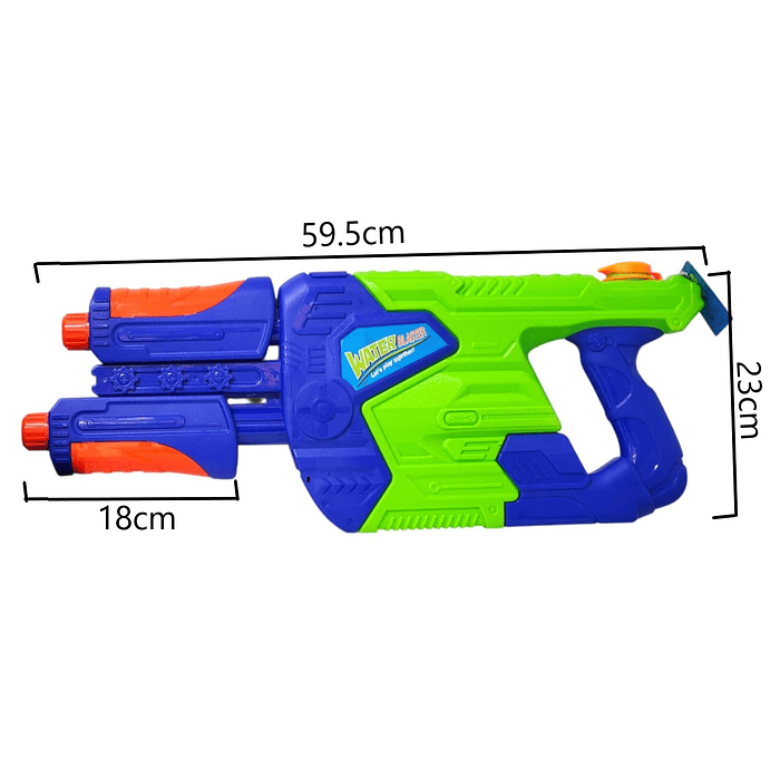 Juguete Pistola Lanza Agua Doble Cañon 890ml DBG1633 6