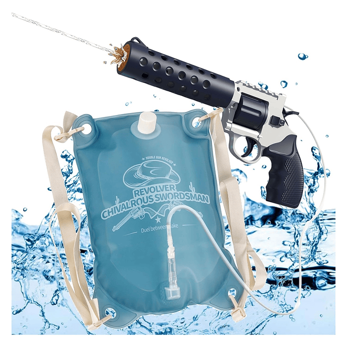 Juguete Pistola De Agua Eléctrica Revolver Backpack DBG1797  5