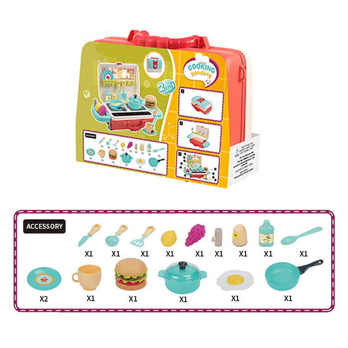 Juguete Maletín Mini Cocina + 28 accesorios 2 en 1 DBG1589 6