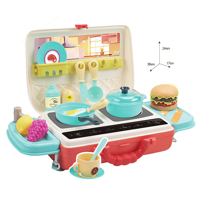 Juguete Maletín Mini Cocina + 28 accesorios 2 en 1 DBG1589 7