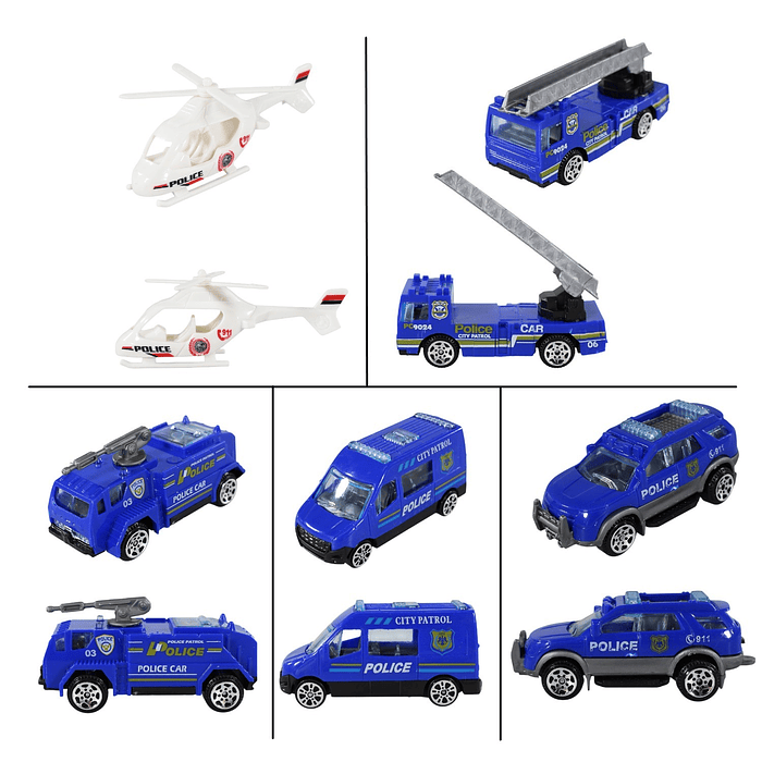 Set Armable Pista Autos 3 Niveles Garaje de Policía DBG1703 4