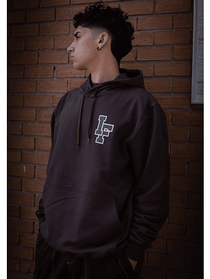 Polerón Urbano Marrón con Capucha y Logo IF