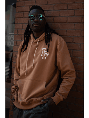 Polerón Urbano Camel con Capucha y Logo IF