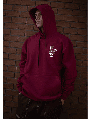 Polerón Urbano Burdeo con Capucha y Logo IF