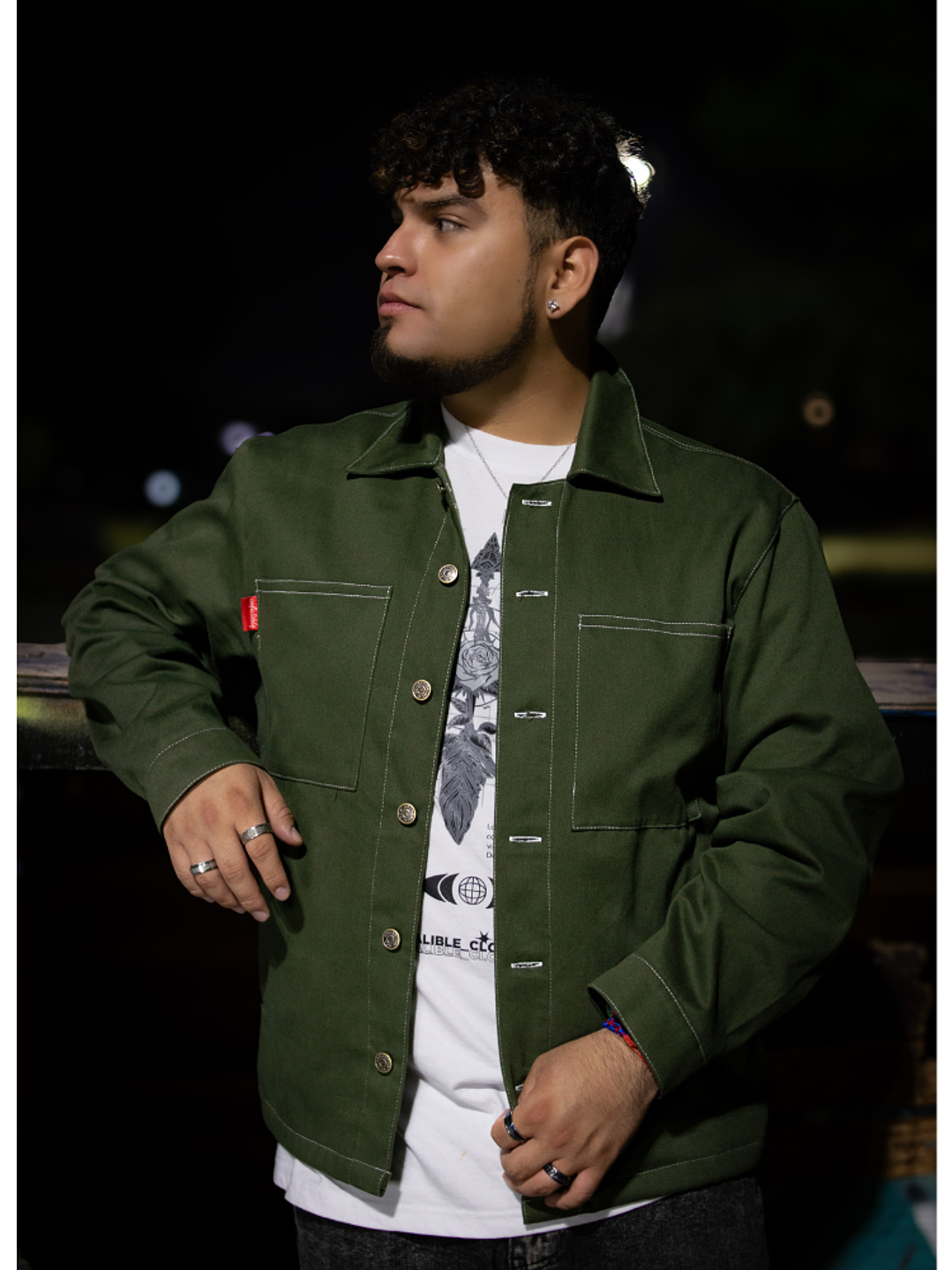 Chaqueta Gabardina Urbana Verde 1