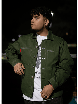 Chaqueta Gabardina Urbana Verde