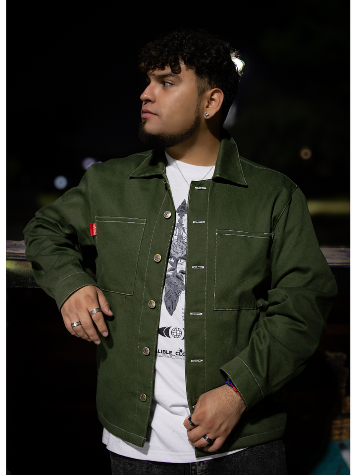 Chaqueta Gabardina Urbana Verde 1