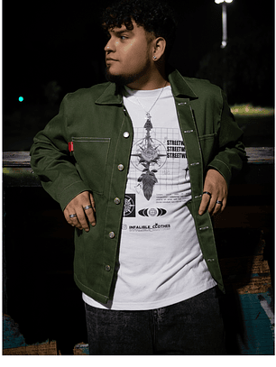 Chaqueta Gabardina Urbana Verde