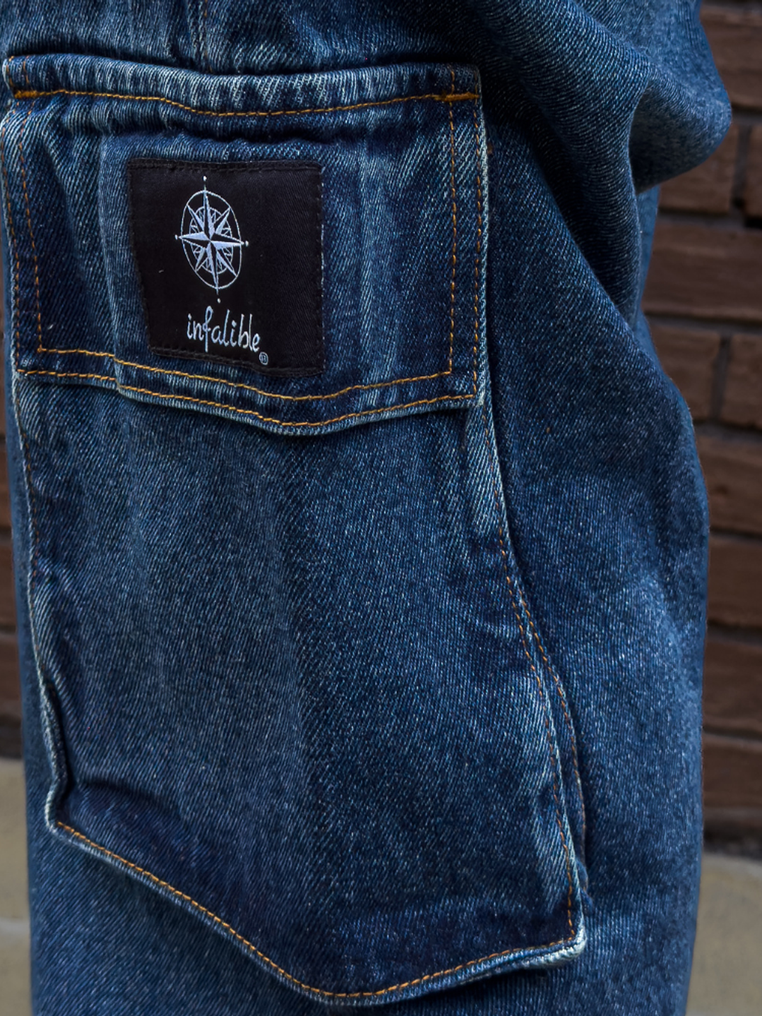 Jeans Cargo Urbano Azul 15oz en Denim Resistente – Infalible 5