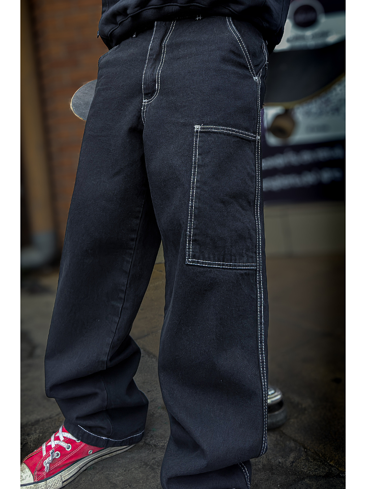 Jeans Carpintero Negro 12oz Urbano – Infalible 4