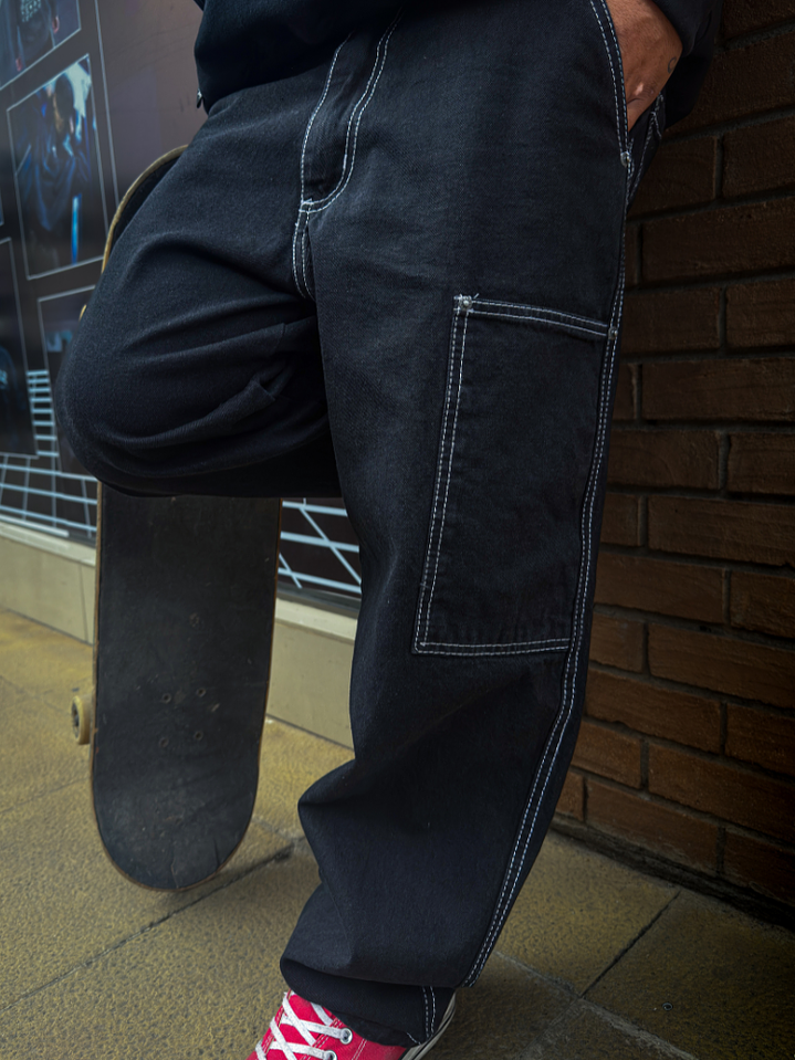 Jeans Carpintero Negro 12oz Urbano – Infalible 5