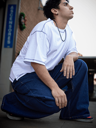 Jeans Baggy Denim Raw INFALIBLE