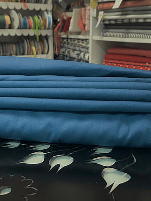 Tecido Liso Azul Ganga